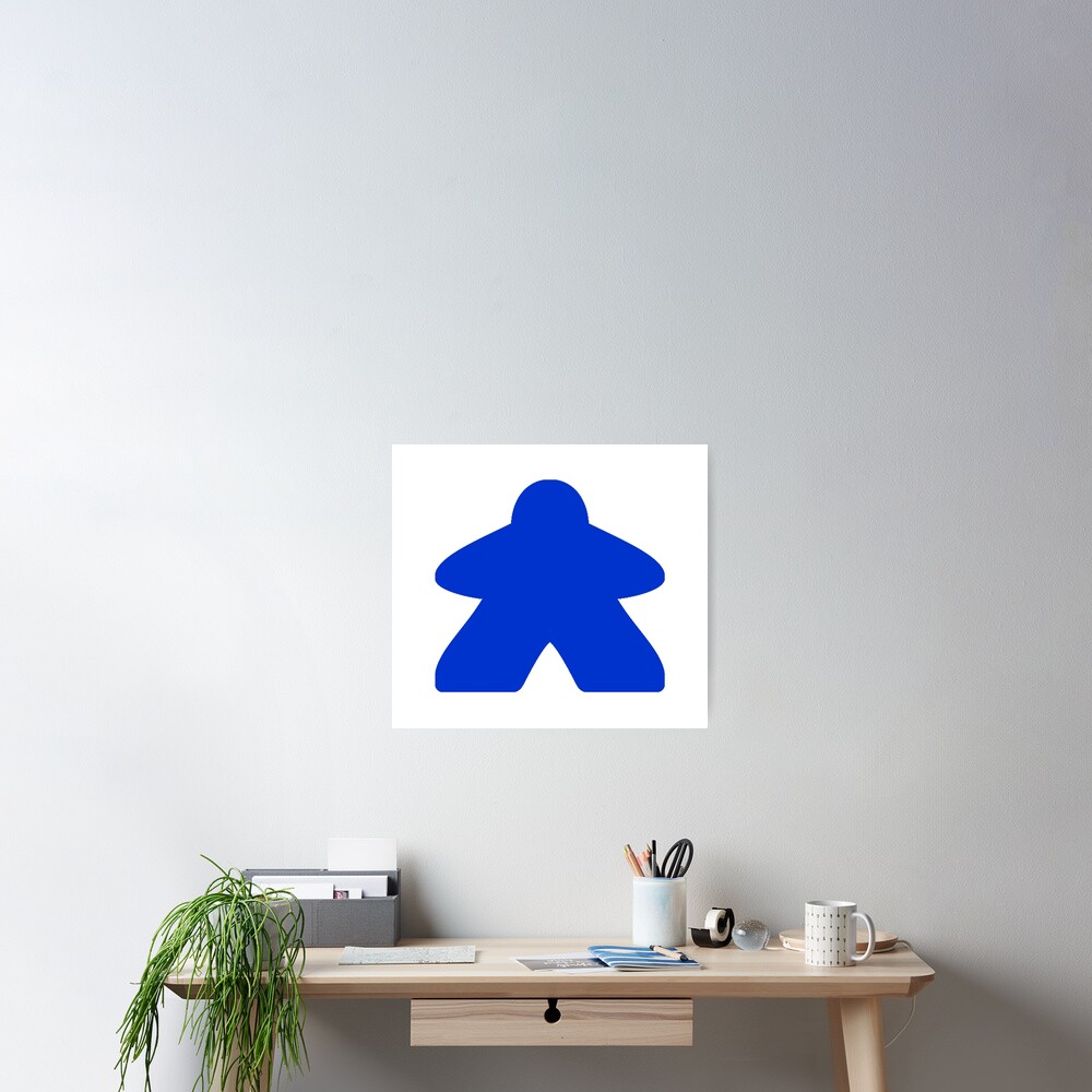 Blue Board Game Meeple - Meeple - Magnet