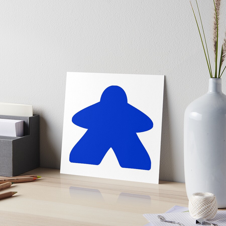 The Blue Meeple Board Game Piece Poster for Sale by WibbleDesign