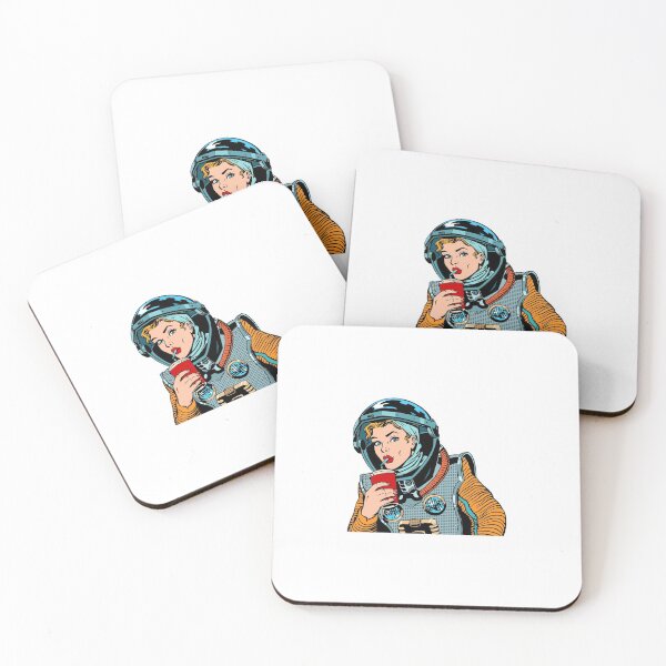 Item preview, Women Astronaut Slipping Soda  designed and sold by SockSandwich.