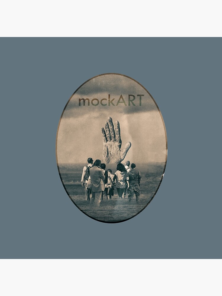 Thumbnail 4 of 4, Pillow, mockART - The Hand in the Water designed and sold by mockART.
