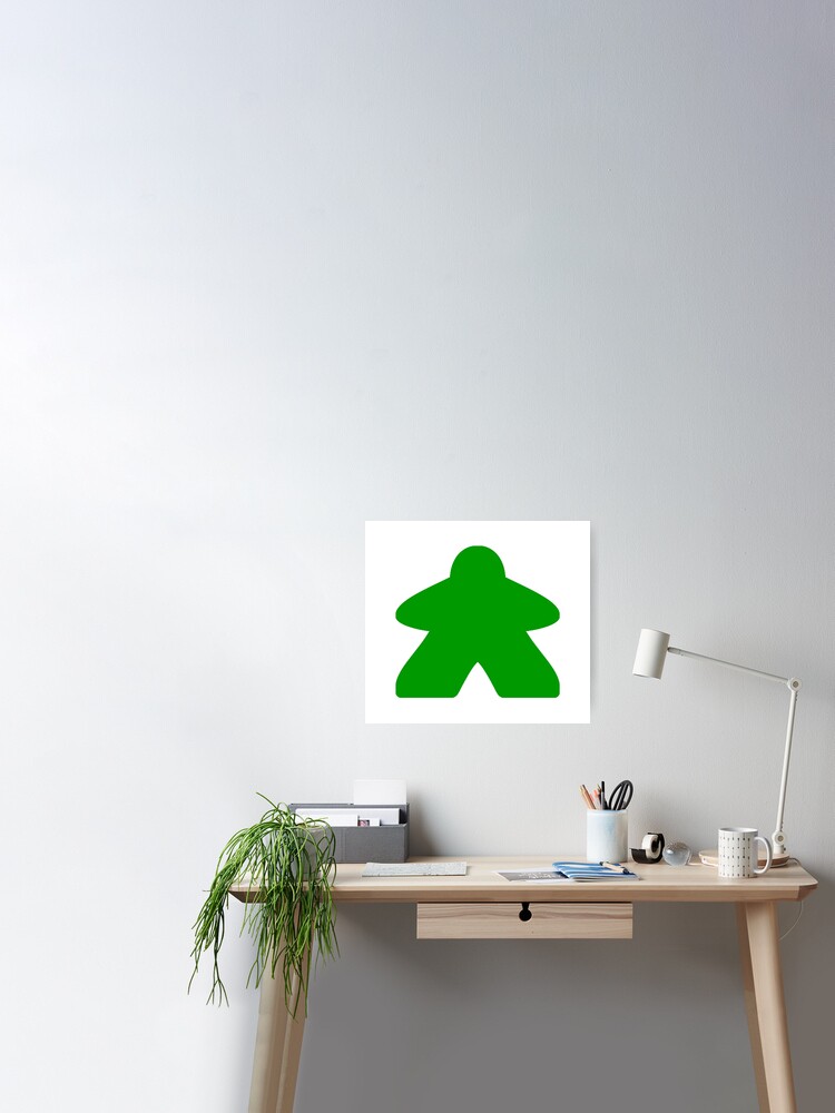 The Green Meeple Board Game Piece Poster for Sale by WibbleDesign
