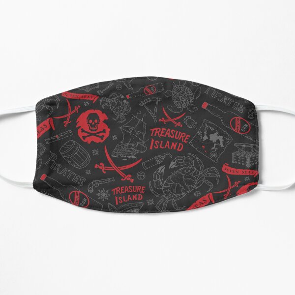 The Secret of Treasure Island Flat Mask