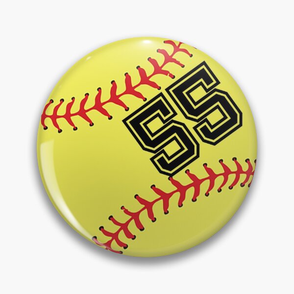 Item preview, Softball Player Gifts Jersey No 55 Back Number #55 Ball Sport Sticker Gift designed and sold by theshirtinator.