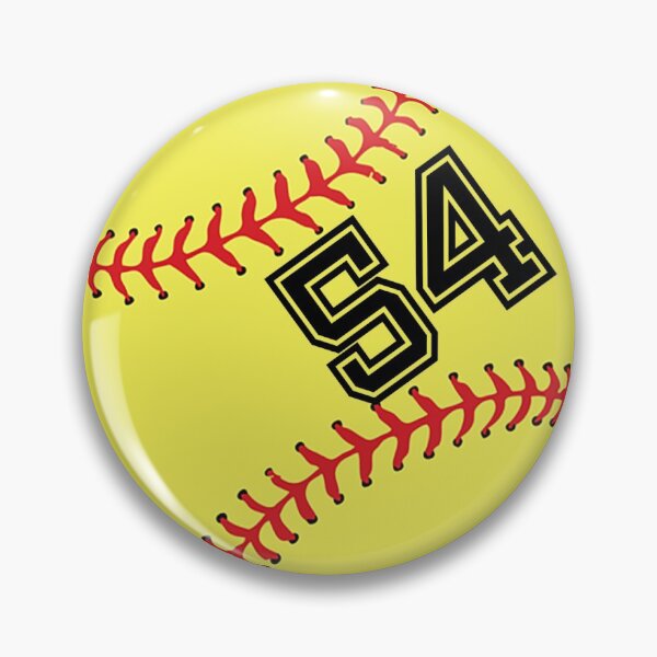 Item preview, Softball Player Gifts Jersey No 54 Back Number #54 Ball Sport Sticker Gift designed and sold by theshirtinator.