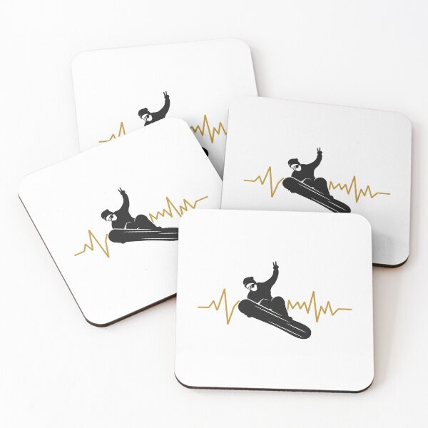 Item preview, Snowboarder, Snowboarding - with an EKG Heartbeat designed and sold by EstelleStar.