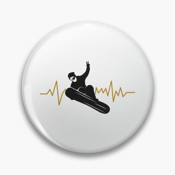 Item preview, Snowboarder, Snowboarding - with an EKG Heartbeat designed and sold by EstelleStar.