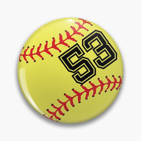 Item preview, Softball Player Gifts Jersey No 53 Back Number #53 Ball Sport Sticker Gift designed and sold by theshirtinator.