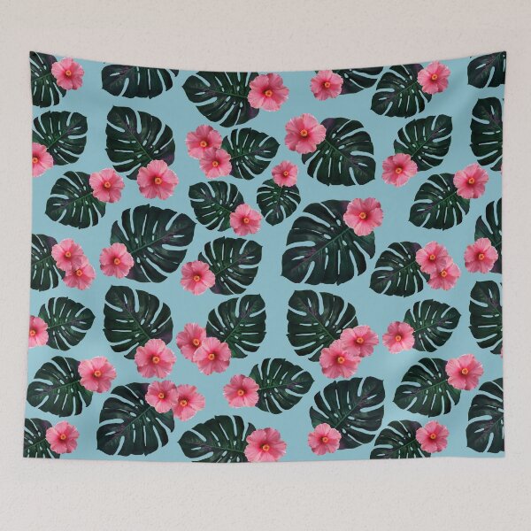 Item preview, Tropical pattern n.1 - pale blue designed and sold by Psychae.