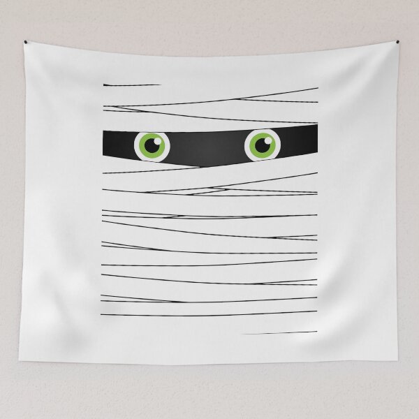 Item preview, Halloween Mummy Wrap Face Green Eyes designed and sold by EstelleStar.