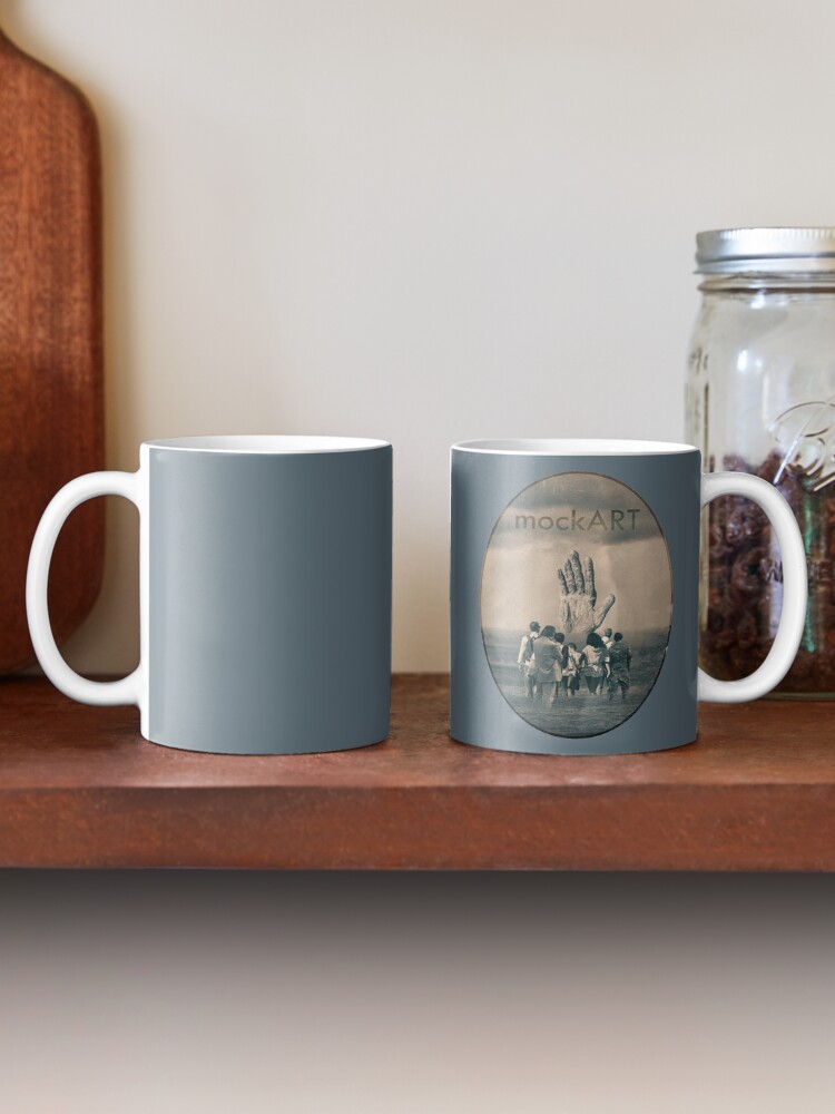 Thumbnail 2 of 6, Coffee Mug, mockART - The Hand in the Water designed and sold by mockART.