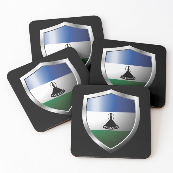Item preview, Strong Lesotho Flag Shield Country designed and sold by HelloFromAja.