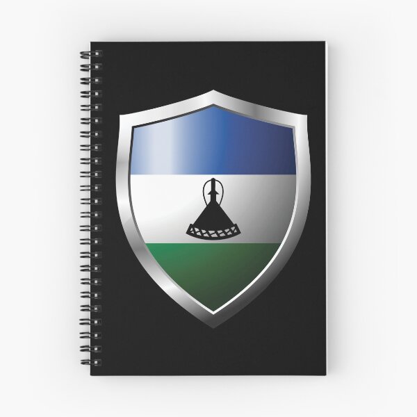 Item preview, Strong Lesotho Flag Shield Country designed and sold by HelloFromAja.
