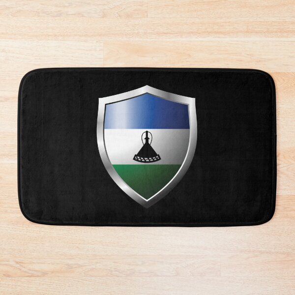Item preview, Strong Lesotho Flag Shield Country designed and sold by HelloFromAja.