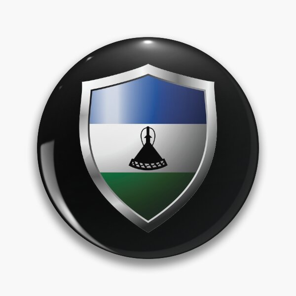 Item preview, Strong Lesotho Flag Shield Country designed and sold by HelloFromAja.