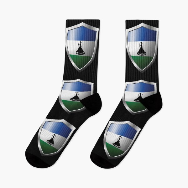 Item preview, Strong Lesotho Flag Shield Country designed and sold by HelloFromAja.