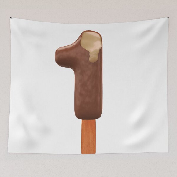 Item preview, 1 Ice Cream One Number 3d Chocolate designed and sold by HelloFromAja.