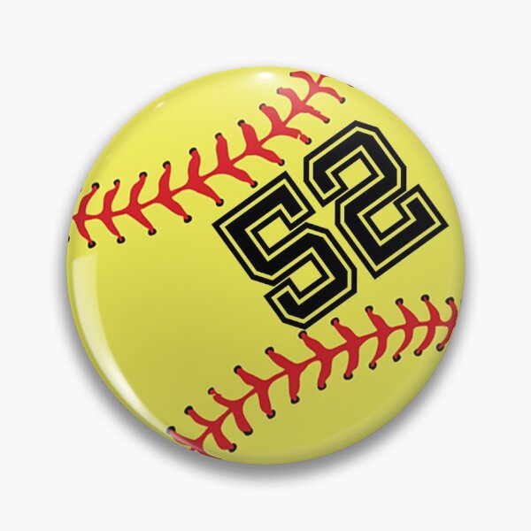 Item preview, Softball Player Gifts Jersey No 52 Back Number #52 Ball Sport Sticker Gift designed and sold by theshirtinator.