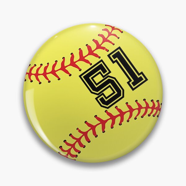 Item preview, Softball Player Gifts Jersey No 51 Back Number #51 Ball Sport Sticker Gift designed and sold by theshirtinator.