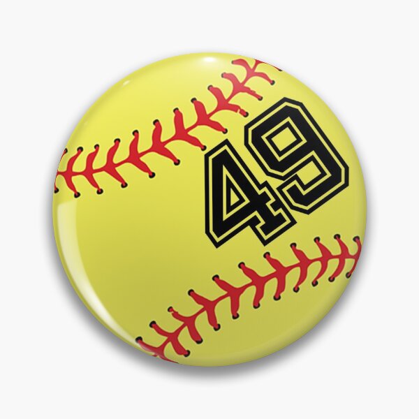 Item preview, Softball Player Gifts Jersey No 49 Back Number #49 Ball Sport Sticker Gift designed and sold by theshirtinator.