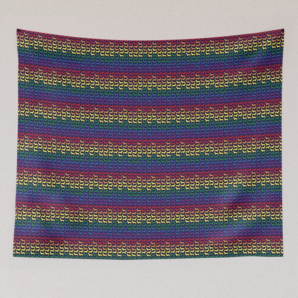Item preview, Pride Month Rainbow Dachshund Flag - LGBT Gifts - Pride Flag designed and sold by MandWthings.