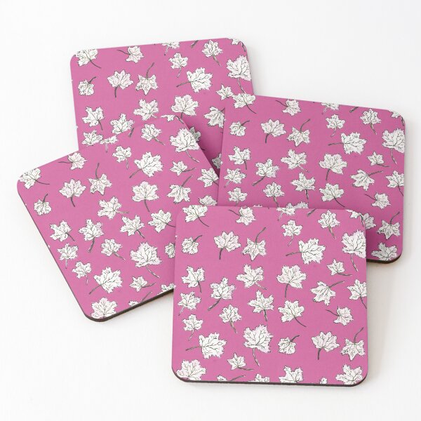 Item preview, leaves pattern - pink designed and sold by KarolinaSt.