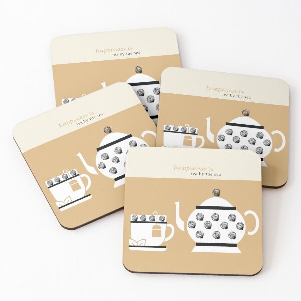 Coastal Happiness Tea Coasters (Set of 4)