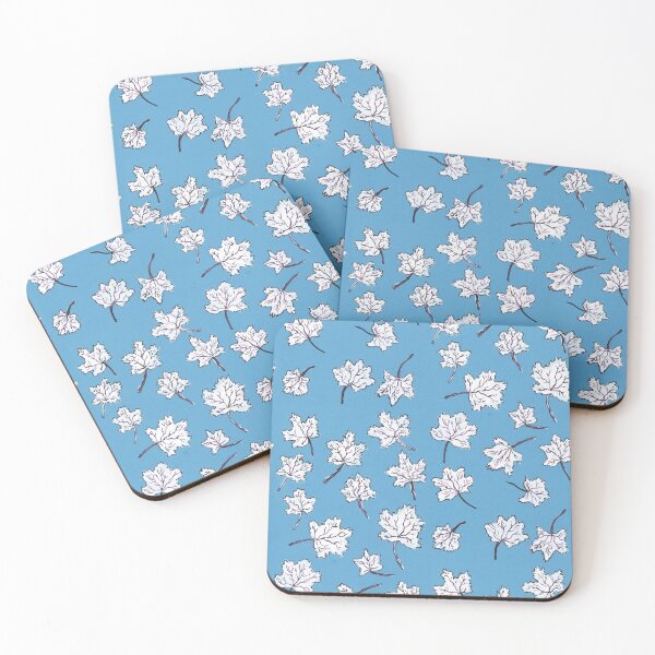 Item preview, leaves pattern - blue designed and sold by KarolinaSt.