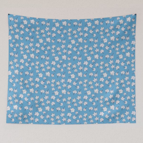 Item preview, leaves pattern - blue designed and sold by KarolinaSt.