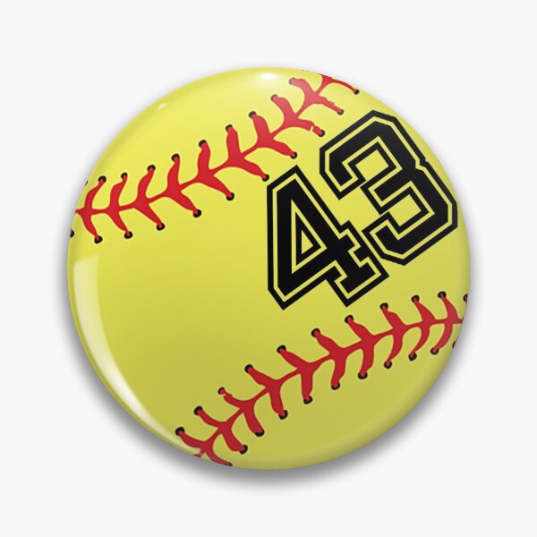 Item preview, Softball Player Jersey No 43 Back Number #43 Ball Sport Sticker Gift designed and sold by theshirtinator.