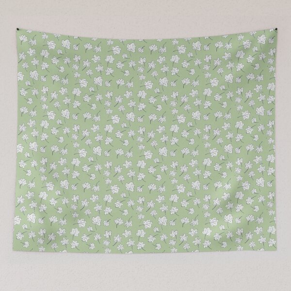 Item preview, leaves pattern - old green designed and sold by KarolinaSt.