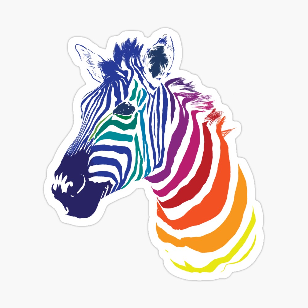 Rainbow zebra by Shelbasaurisrex on DeviantArt