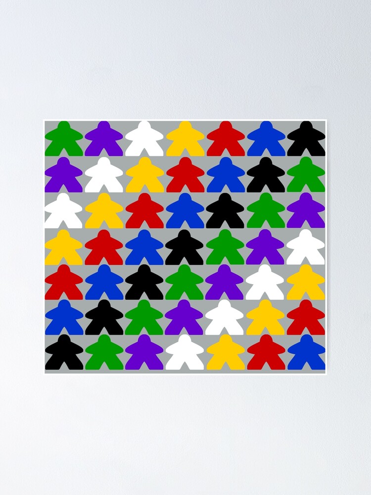 The Blue Meeple Board Game Piece Poster for Sale by WibbleDesign