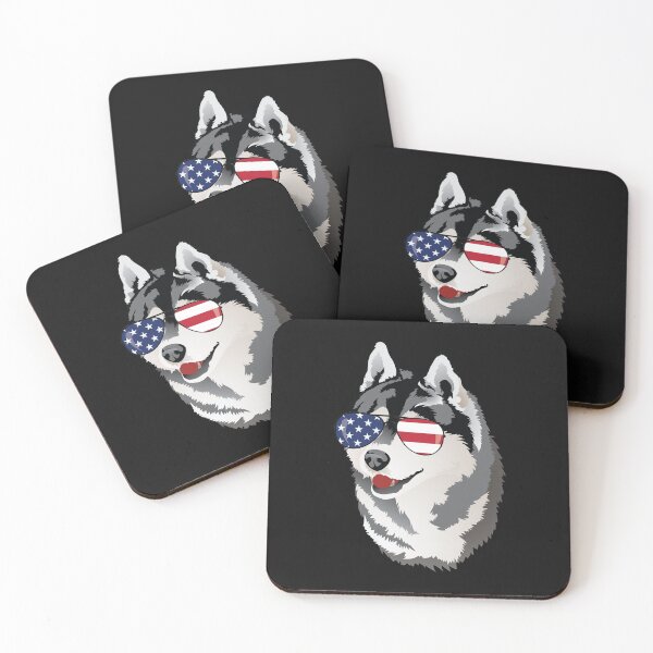 Item preview, Siberian Husky American Flag Sunglasses July 4th designed and sold by EstelleStar.
