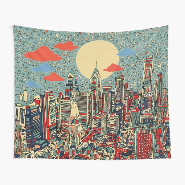 philadelphia panorama 3 Tapestry