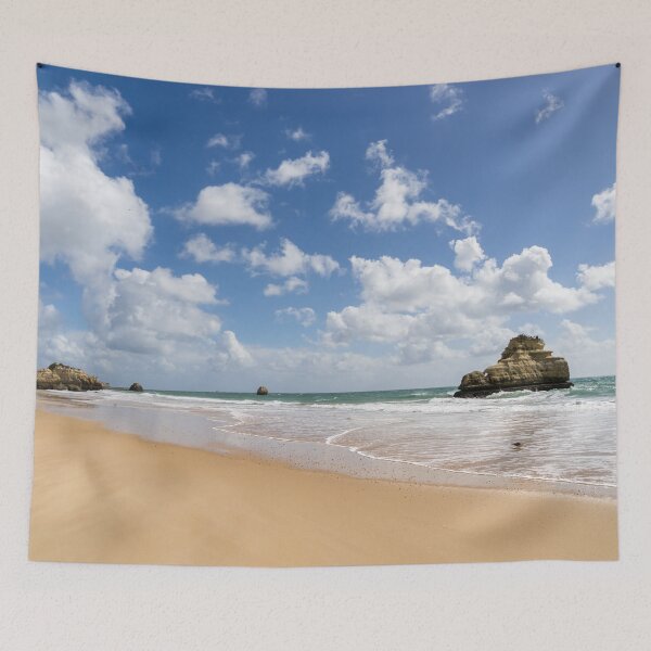 Item preview, Gold Coast Algarve Classics - Smooth Sand Seascape with Seastacks designed and sold by Georgia Mizuleva.