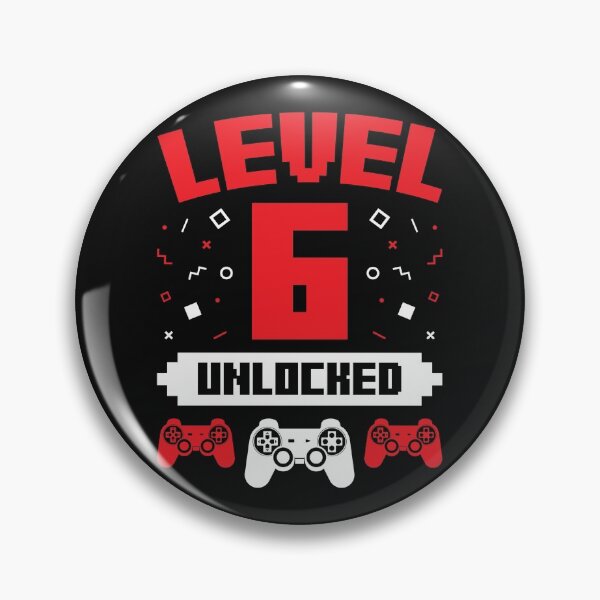 Item preview, Level 6 Unlocked - Video Gaming Gamer Birthday Gift Six Year Old designed and sold by EstelleStar.