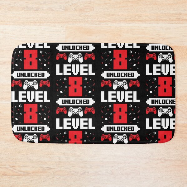Item preview, Video Gaming Gamer 8th Birthday Present Gift Level 8 Unlocked designed and sold by EstelleStar.