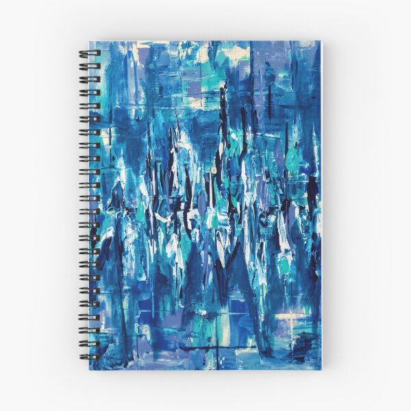 Item preview, Pause - blue square abstract painting designed and sold by acdlart.