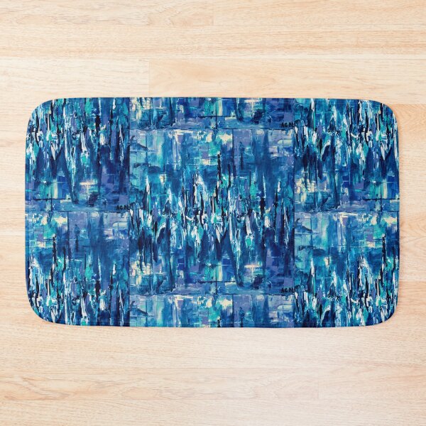 Item preview, Pause - blue square abstract painting designed and sold by acdlart.