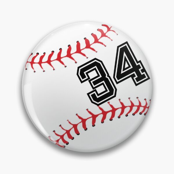 Item preview, Baseball Player Jersey No 34 Back Number #34 Ball Sport Sticker Gift designed and sold by theshirtinator.