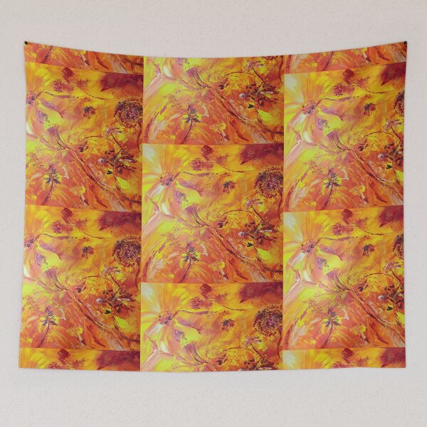 Item preview, Abstract Flowers - yellow red designed and sold by acdlart.