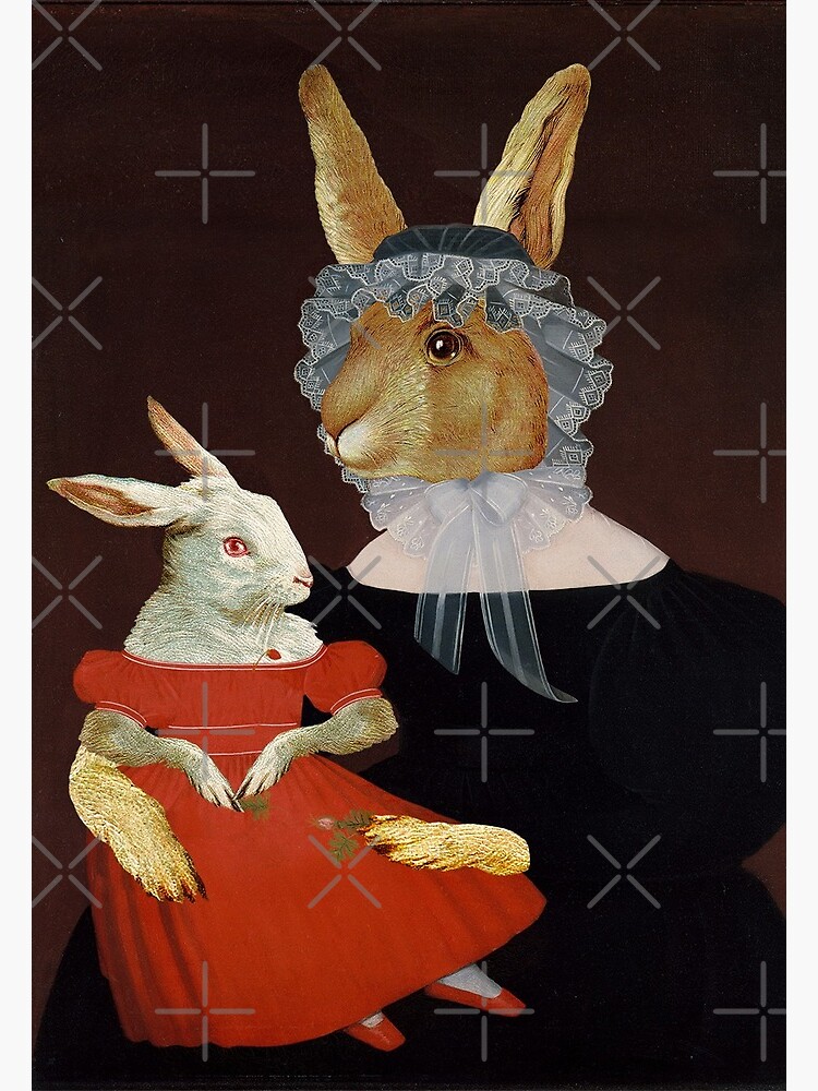 Old-fashioned Easter Rabbits in Dresses and Bonnets" Postcard for Sale by  GrayHareCards | Redbubble