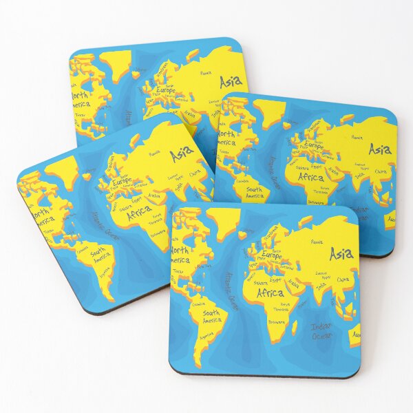 Item preview, World map designed and sold by studio838.