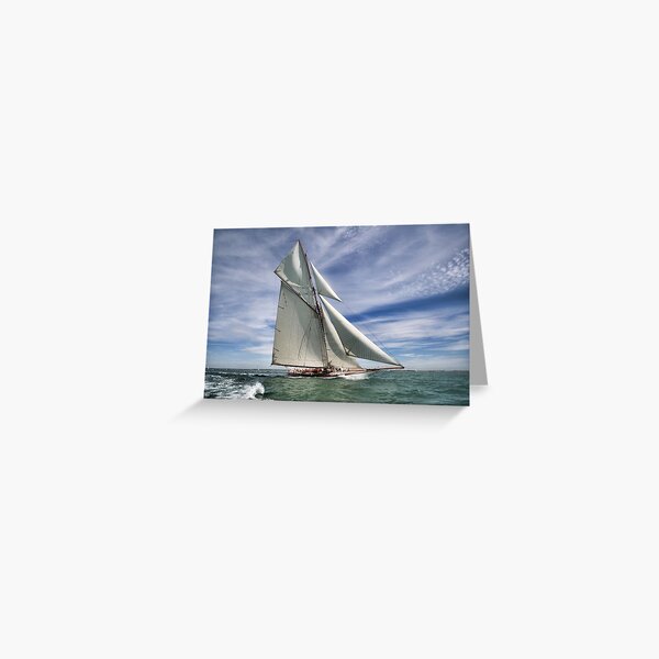 Racing Yacht Greeting Card