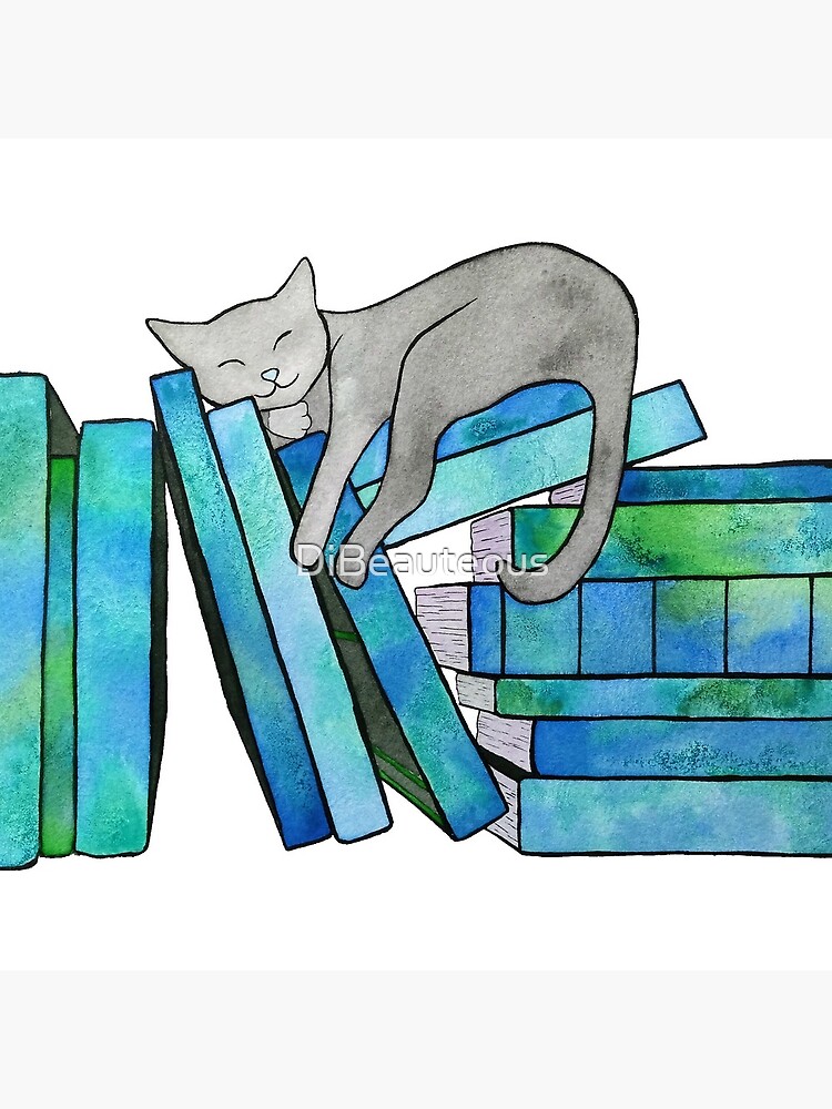 Literary Naps Blue by DiBeauteous