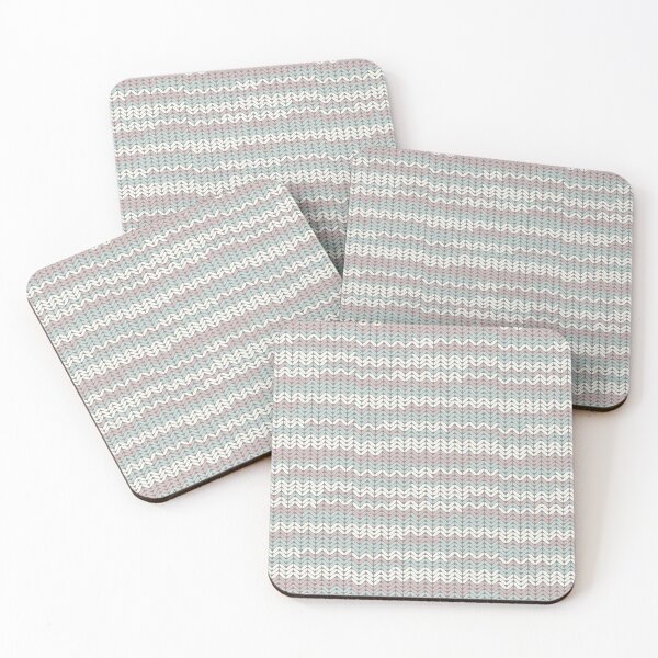 Item preview, Winter woolies chunky knitting design to keep you warm in pastel pink and green designed and sold by Latch Farm  Studios.