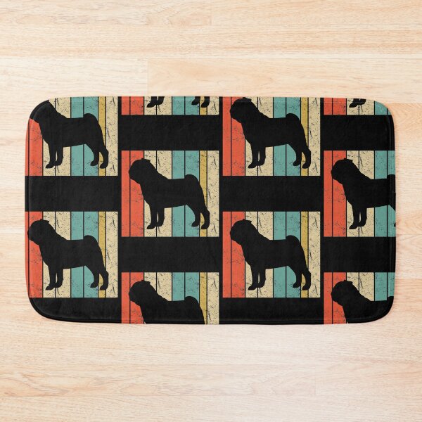 Item preview, Retro Pug Striped Background designed and sold by EstelleStar.