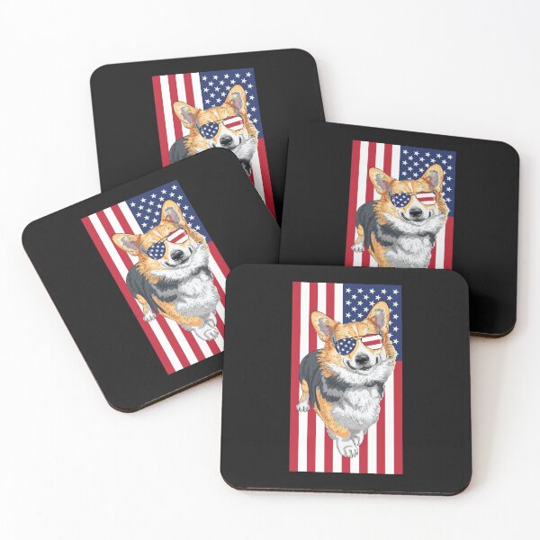 Item preview, Black and Tan Corgi 4th of July design designed and sold by EstelleStar.