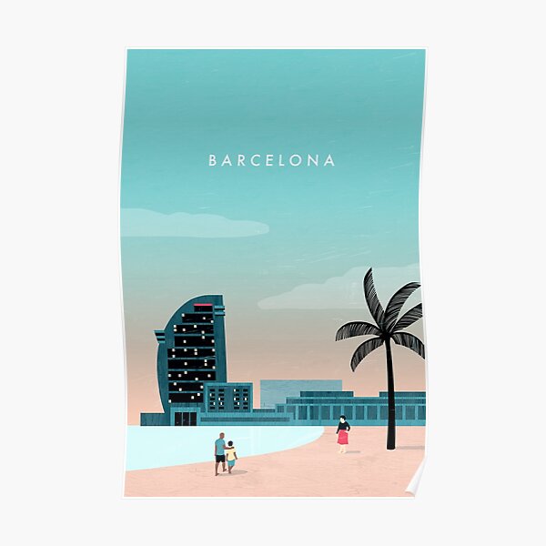 Barcelona Travel Poster Poster
