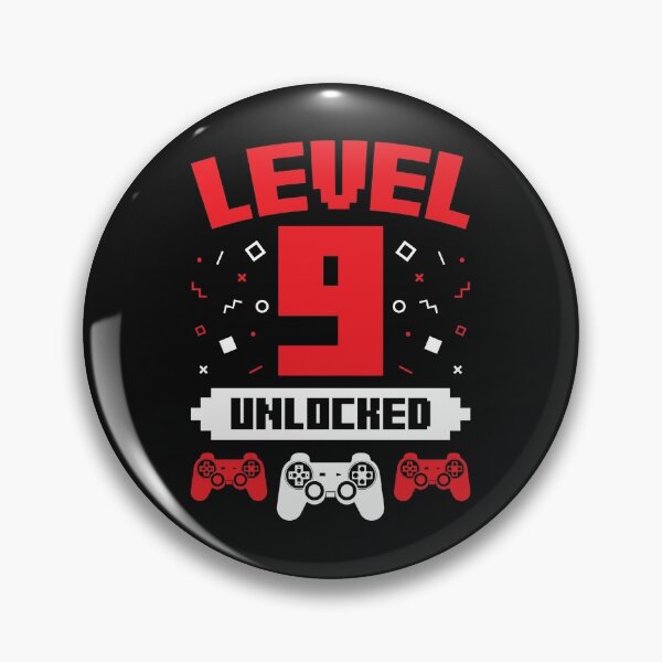 Item preview, Video Gaming Gamer 9th Birthday Present Gift Level Nine, 9, Unlocked designed and sold by EstelleStar.
